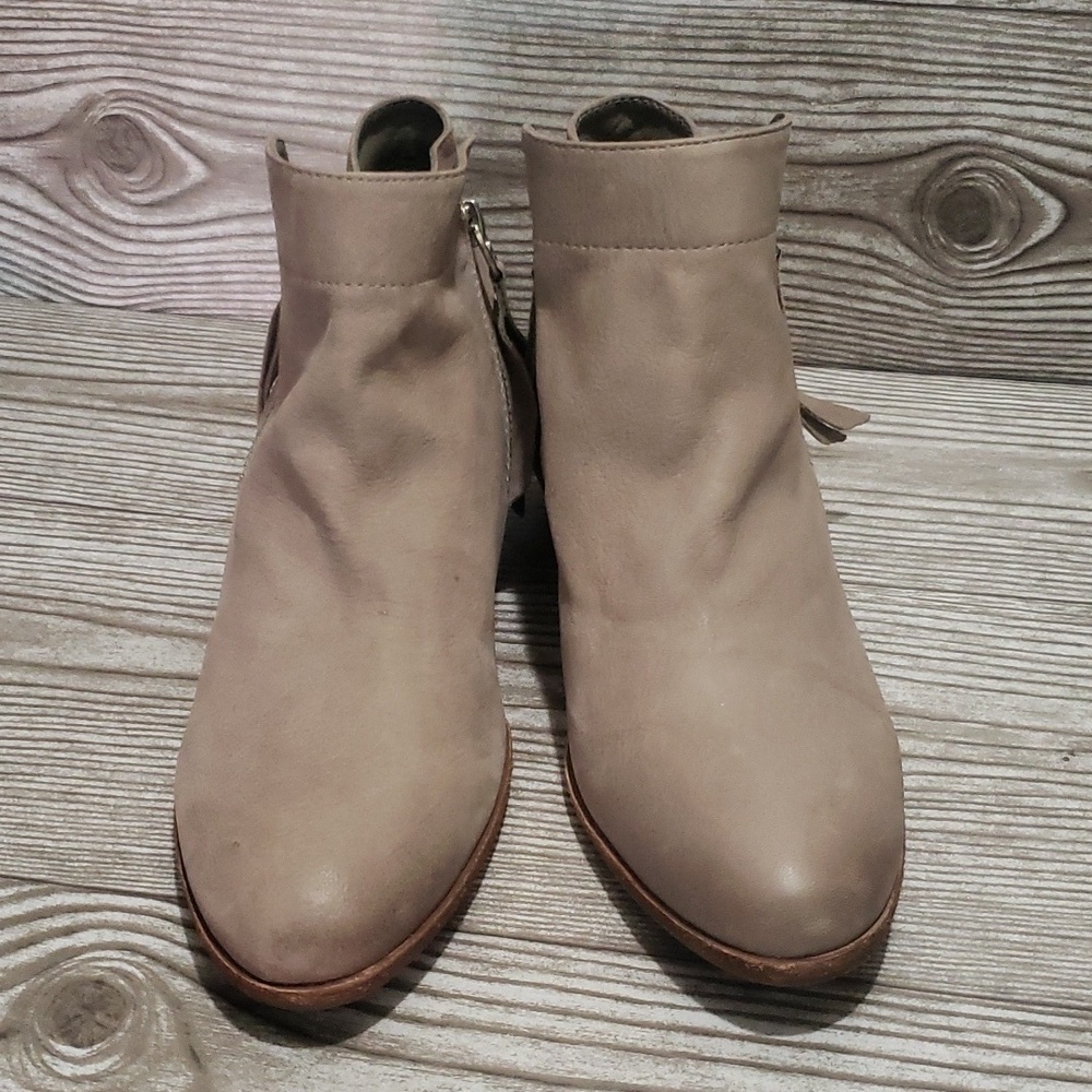 Sam Edelman Parker 8 soft gray leather two zips ankle boots - Picture 2 of 8